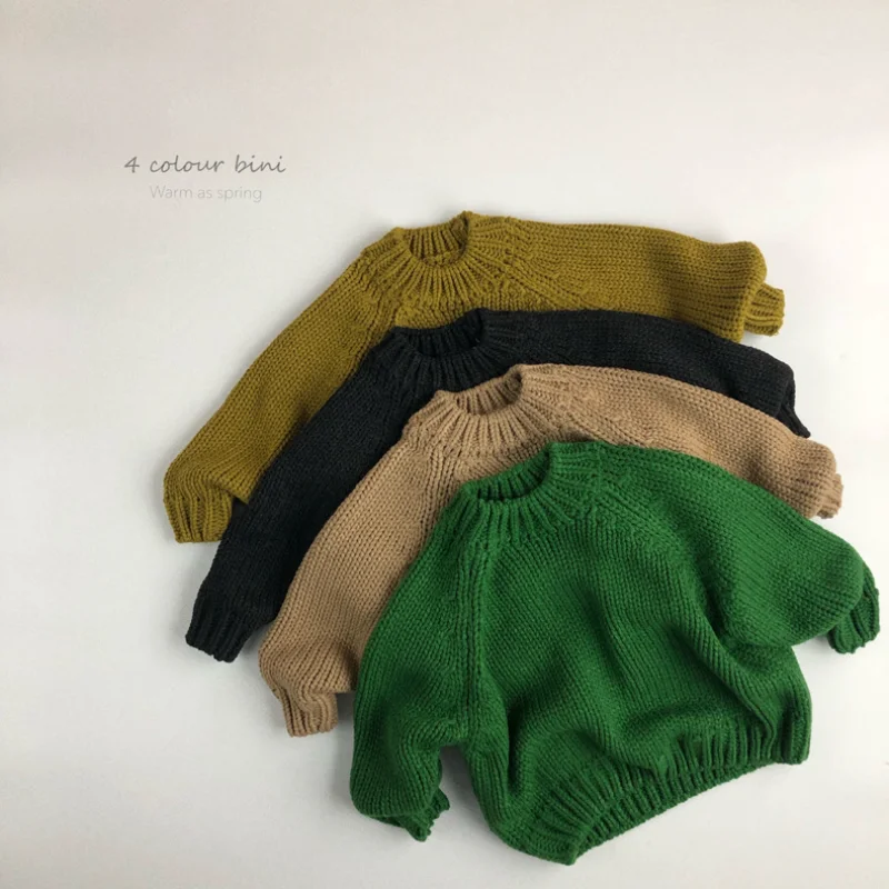 

Winter Baby Boys Knitted Sweater Pullovers Kids Cotton Clothes Children's Oversized Sweater Toddler Girl Cardigans Knitwear Tops