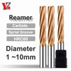 YZH Carbide Machine Reamer HRC60 1mm ~10mm Coated Spiral Groove 3F 4F 6F Tolerance H7 Inner Hole Harened Steel Metal Cutter CNC 1