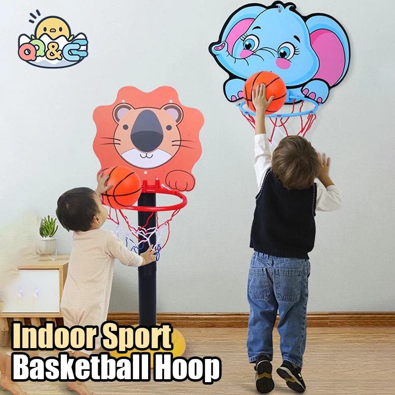 

Children Cartoon Animal Basketball Hoop Family Interactive Educational Toy Punching Indoor Outdoor Wall Ball Toys for Kids Gifts