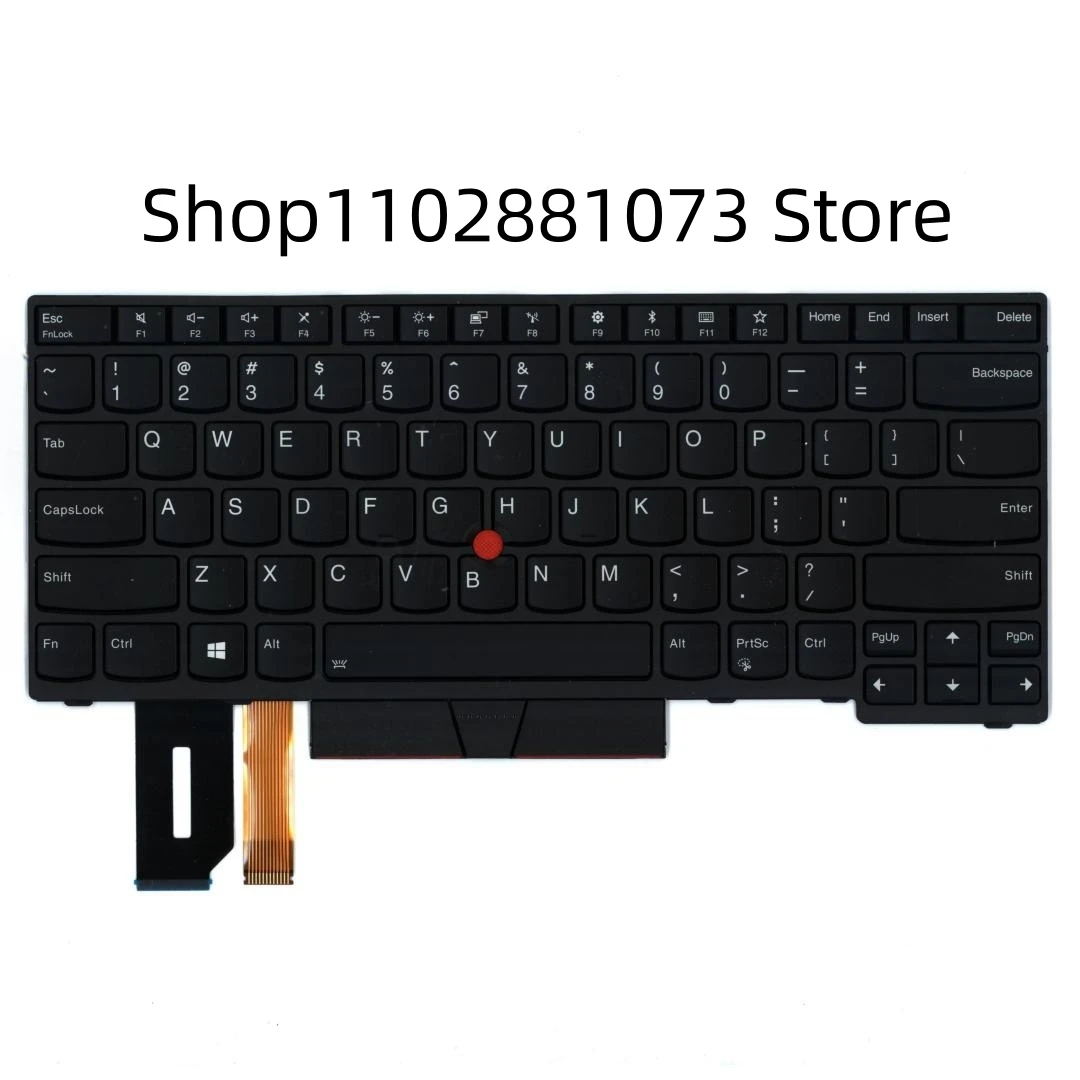 

New Original US Backlit Keyboard for Lenovo ThinkPad T480S E480 L380 L480 T490 E490 E495 T495 L390 L490 P43s Laptop 01YP280