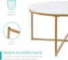 36in Faux Marble Accent Table, Modern End Table, Large Coffee Table Home Decor for Living Room, Dining Room, Tea, Coffee 6