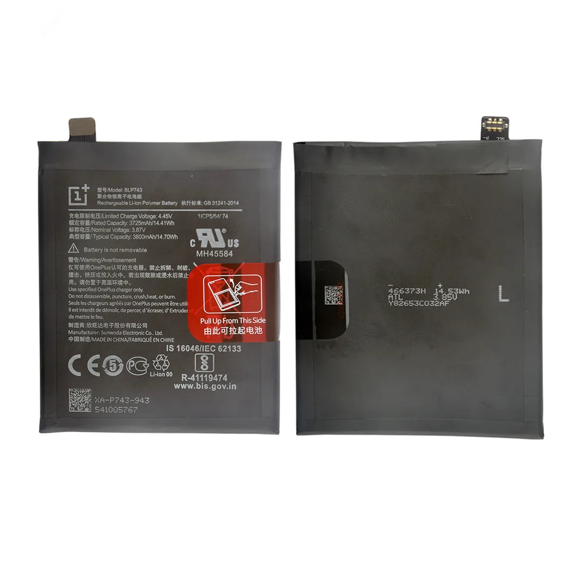 100% Orginal BLP743 3800mAh Replacement Battery For OnePlus 7T One Plus 7T Genuine Latest Production Phone Batteries+Tools
