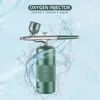 Oxygen Injector Mini Air Compressor Kit Air-Brush Paint Spray Gun Airbrush For Nail Art Tattoo Craft Cake Nano Fog Mist Sprayer 1