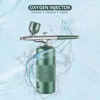 Oxygen Injector Mini Air Compressor Kit Air-Brush Paint Spray Gun Airbrush For Nail Art Tattoo Craft Cake Nano Fog Mist Sprayer 1