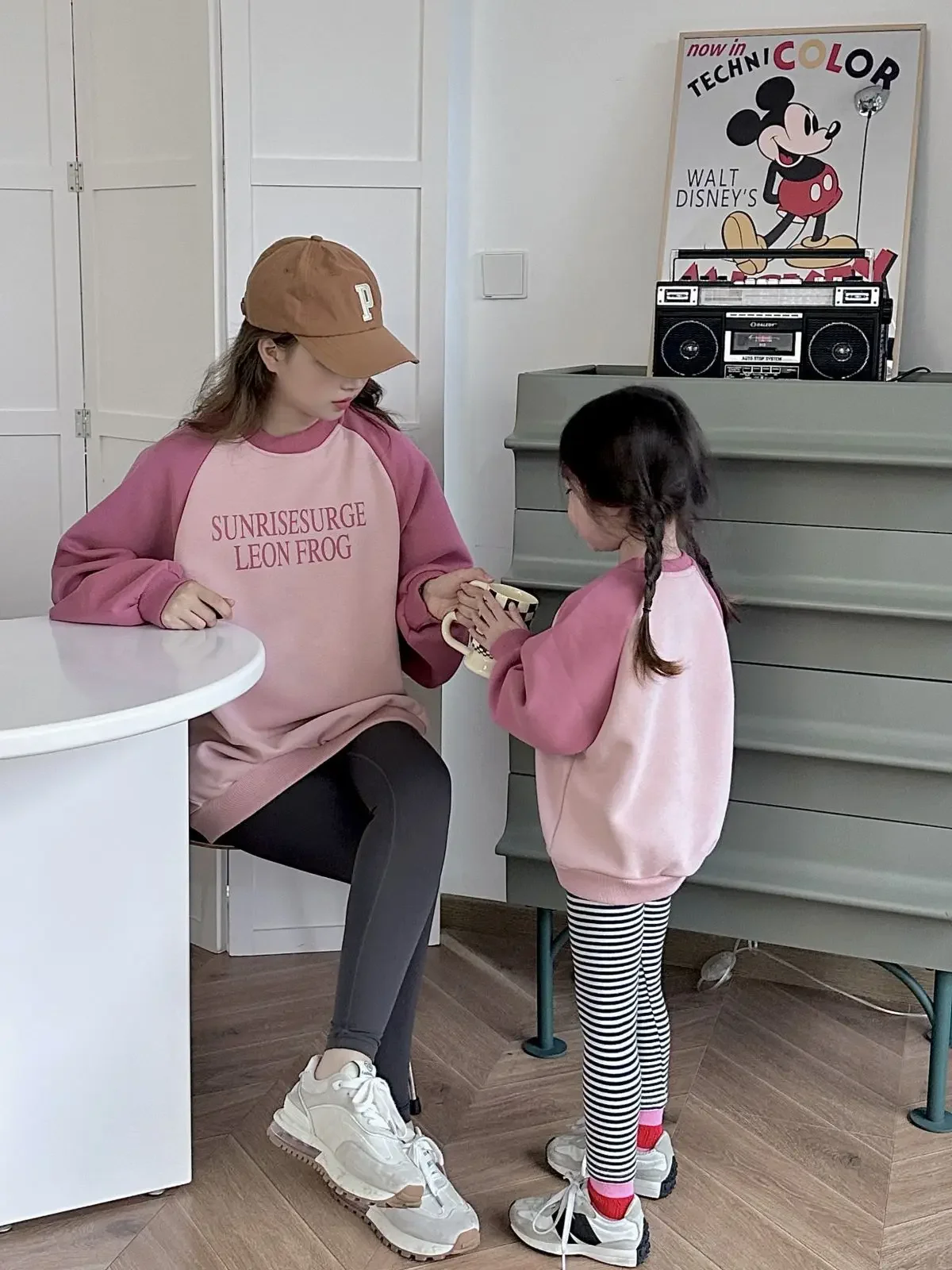 Family Matching Outfits Autumn 2023 Family Look Mother Kids Tops Mommy And Me Clothes Mother Daughter Sweatshirt Mom Son Hoodies - 4
