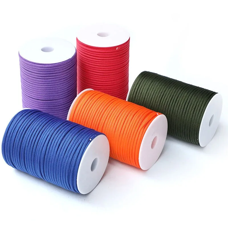 5M/15M/30M 7-Core 4mm Paracord Rope Outdoor Camping survival Umbrella Tent Lanyard Strap Clothesline