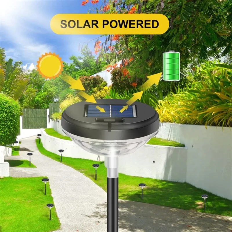 Solar-Bodenleuchte für den Außenbereich, RGB-Farbwechsel, Solar-Bodenleuchte für Rasen, für Gartendekoration, wasserdichte Landschaftsbeleuchtung_voghion.com