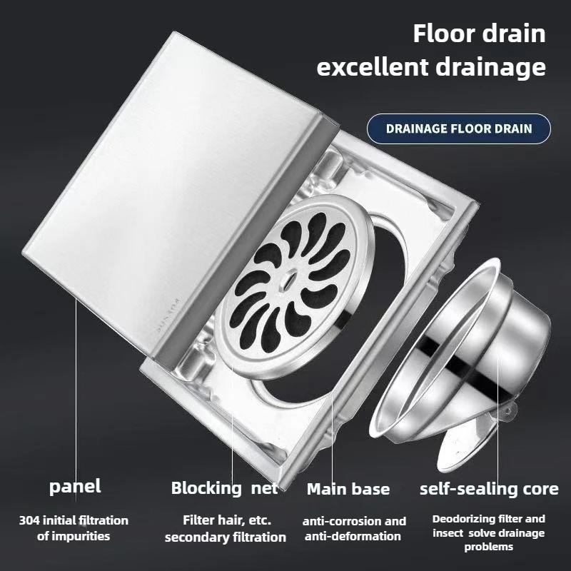 Large Flow 304 Stainless Steel Floor Drain Image 5