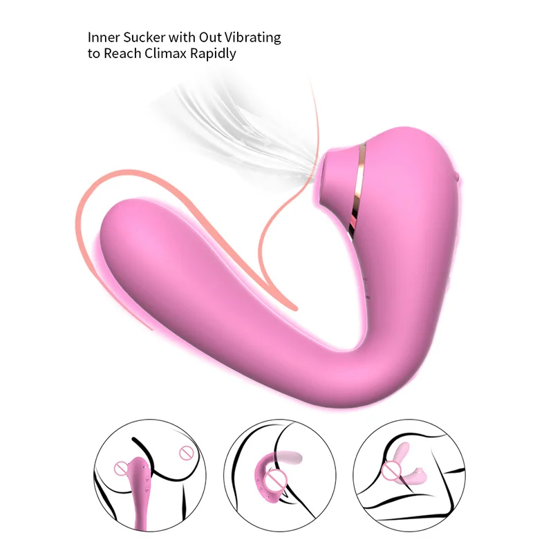 Clitoral Sucking Vibrator And G-spot Stimulator Bendable Massager_voghion.com