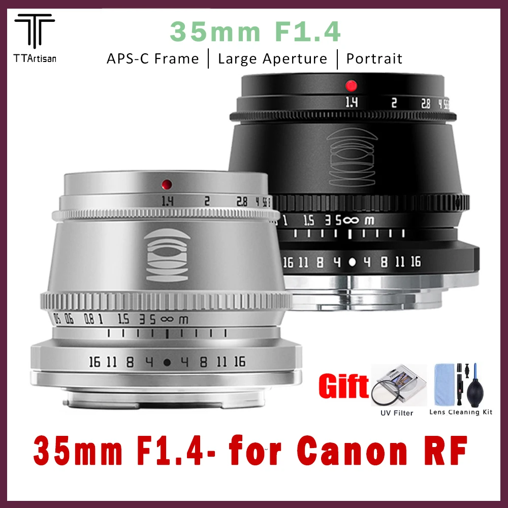 Obiettivo Ttartisan 35Mm F1.4 Aps-C Per Fotocamere Canon Eos-R Rf Mount Obiettivo Mf Per R Rp R5 R6 R7 R10