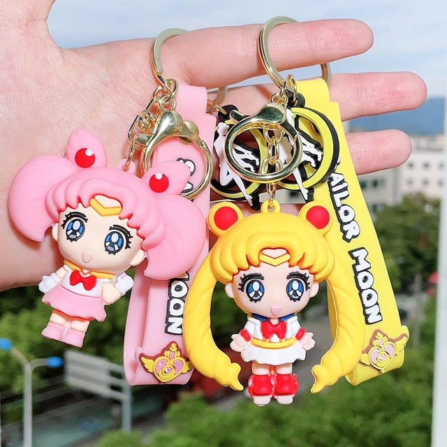 Japan Anime Sailor Moon Pendant Keychains Holder Car Key Chain