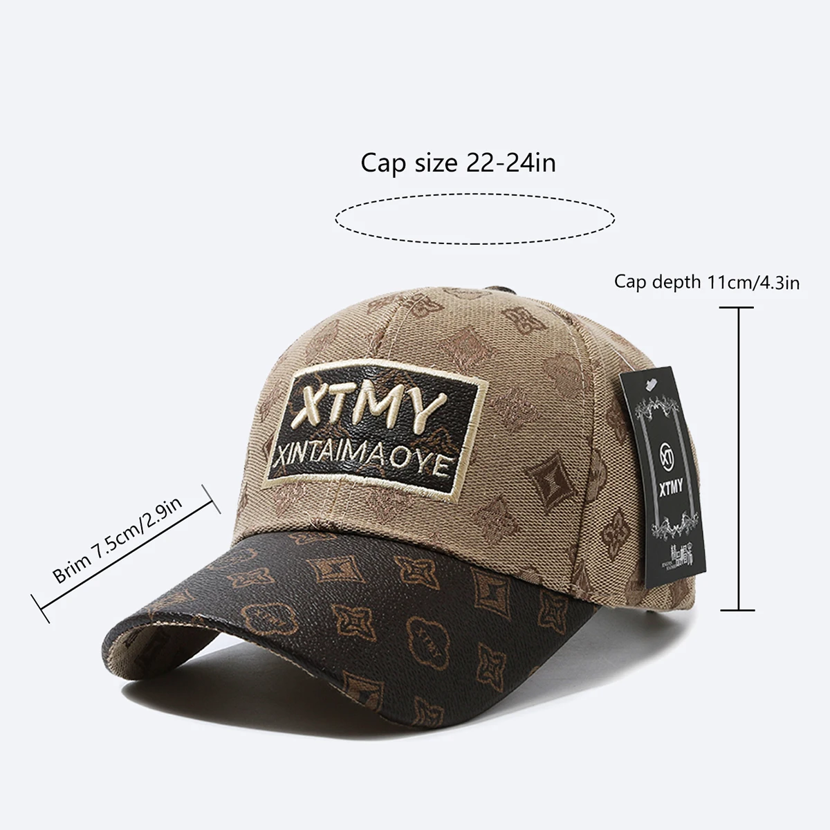 Men's Korean Version Trendy and Fashionable Embroidered Baseball Cap Adjustable Casual Versatile Sun Shading Duckbill Cap