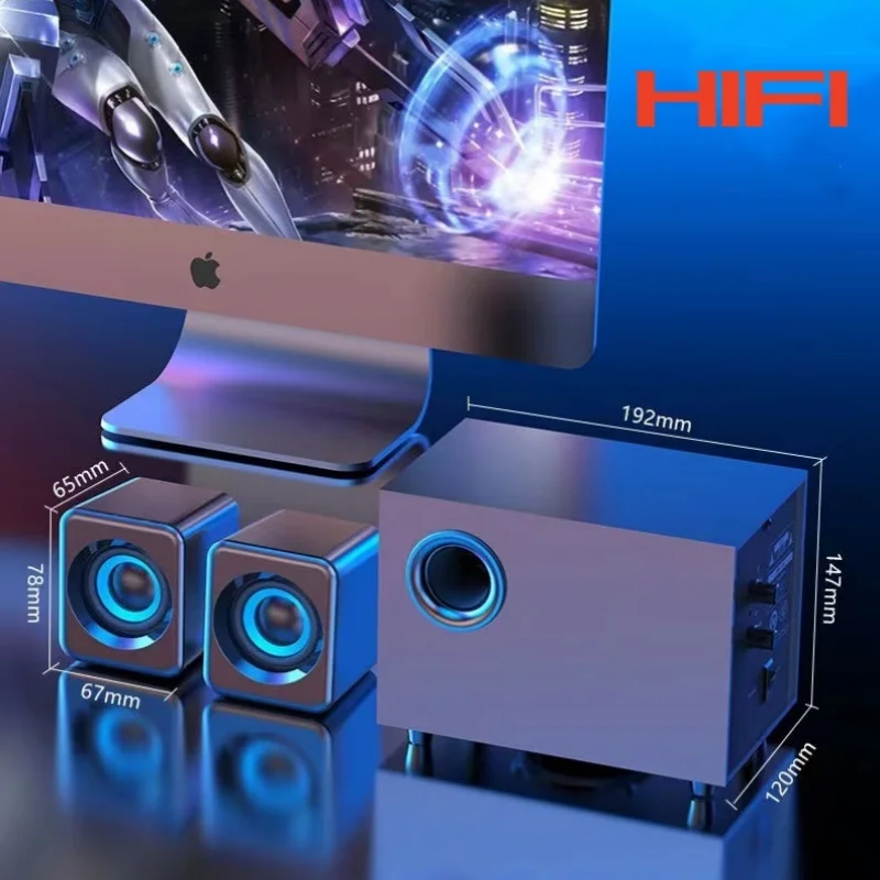 

Multi Device Compatibility Subwoofer Bluetooth Speaker HIFI Stereo Music Center Home Speaker Sound System Caixa De Som Para PC