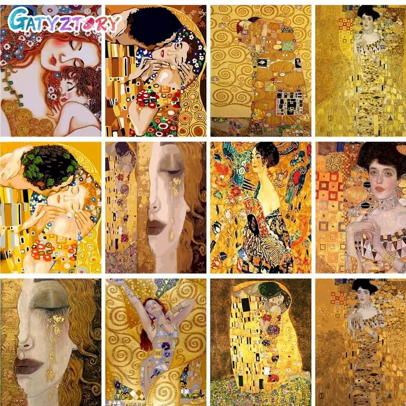 GATYZTORY 풀 라운드 다이아몬드 페인팅 프레임 페인트 키트, 추상 피규어 모자이크 다이아몬드 홈 장식 선물, DIY 공예, K에 대한 킬 타임 