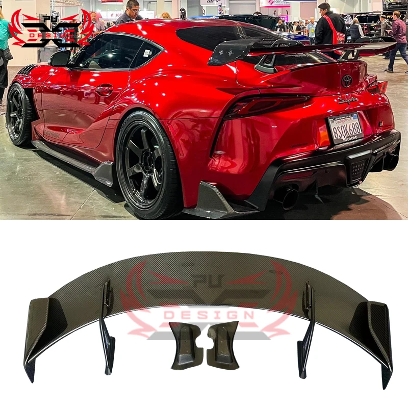 

High Quality Dry Carbon Fiber A-D Swan Neck Wing for Toyota Supra MK5 MKV A90 A91 Trunk Spoiler Lip Splitter Diffuser Body Kit