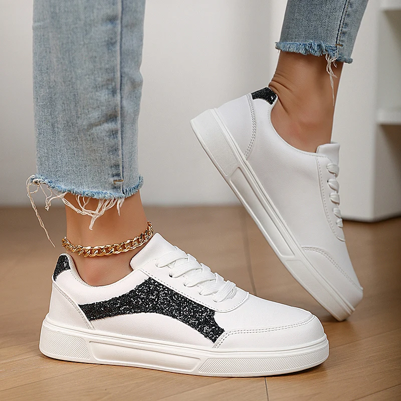 Women's Casual Sports Shoes, Casual Low-Top Lace-Up Walking Shoes, Suitable for Daily Life and Outdoor Sports