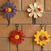 Creative  Flower Hook Wall Resin Hanger Daisy Hook Chrysanthemum Coat and Hat Key Hook Home Decoration 2