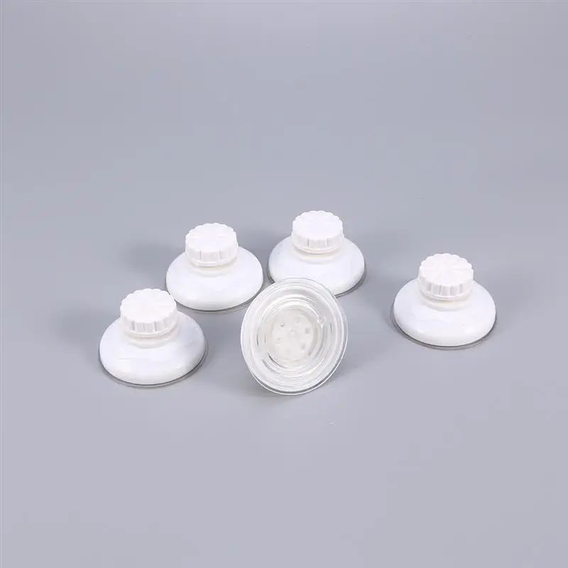 

5pcs 6.1cm PVC Rotate Vacuum Suction Cups Seamless Hook Hanging With Screw Pole For Bath Shelf Shower Caddies