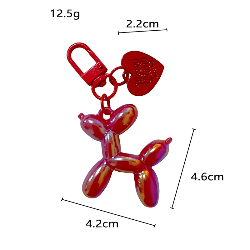Acrylic Cartoon Balloon Dog Keychains Women Y2K Bag Pendant Couple Car Key Chains Jewelry Gift