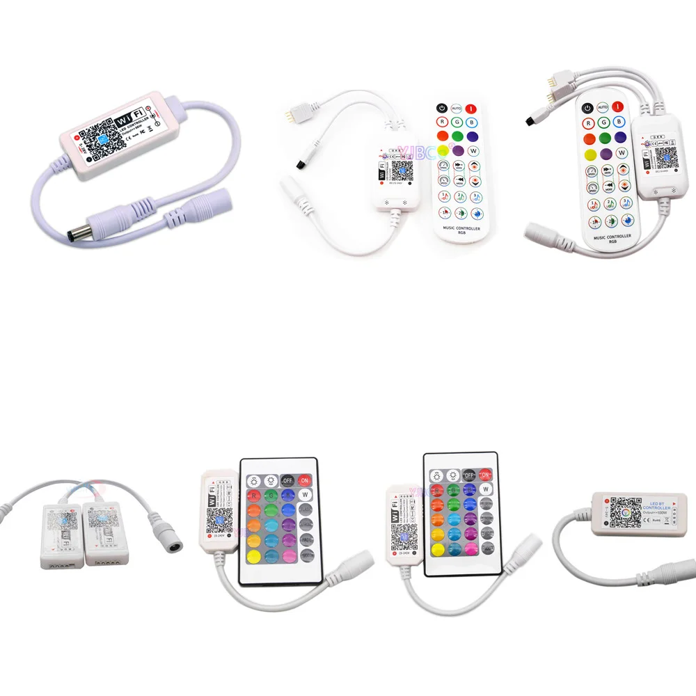 

Magic Home Bluetooth Wireless WiFi Remote,RGB/RGBW/RGB CCT IR LED Controller DC5V 12V 24V for 5050 3528 LED Strip