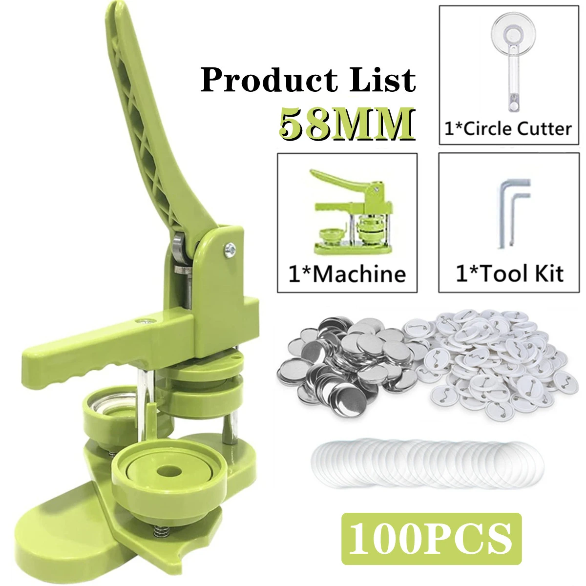 58MM 100Pcs-Button