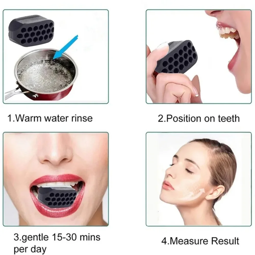 2pcs Fitness Facial Massage Box Jaw Exerciser Chew ball Mouth Exerciser