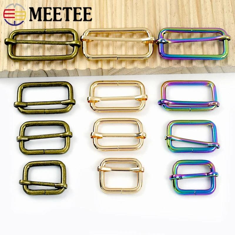 스트랩 가방에 대 한 50Pcs 금속 버클 핸드백 벨트 버클 트라이 글라이드 슬라이더 걸쇠 루프 조절기 DIY 의류 액세서리 F2-12