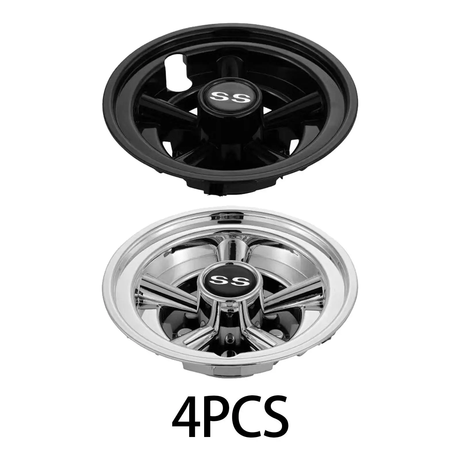 4x Golf Cart Wheel Covers Golf Cart Hub Caps, Lightweight Portable Universal
