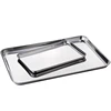 Rectangle Steamed Sausage Noodles Storage Trays Stainless Steel Fruit Dish Restaurant Hotel Kitchen Pastry Food Baking Plates 6