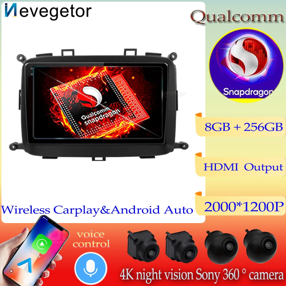 

Android 13 Qualcomm Snapdragon для KIA Carens 2013 2014 2015-2018 автомобильный радиоприемник мультимедийный видеоплеер GPS-навигация NO 2din DVD BT