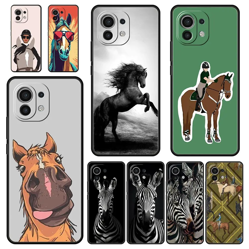 Soft Cover Phone Case with Galloping Horse Girl Artwork