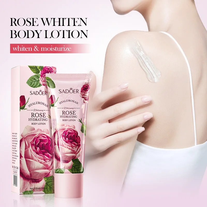 SADOER Rose Body Lotion Improve Rough Skin Moisturizing Nourishing Brightening Hydrating Body Cream Body Skin Care Products 3