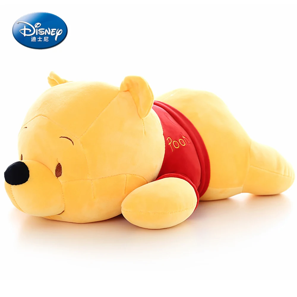 Disney Lovely Cartoon Plush Toys Boys Girls Winnie The Pooh Doll For Children Prone Posture Winnie Bear Plush Pillow Kids Gifts