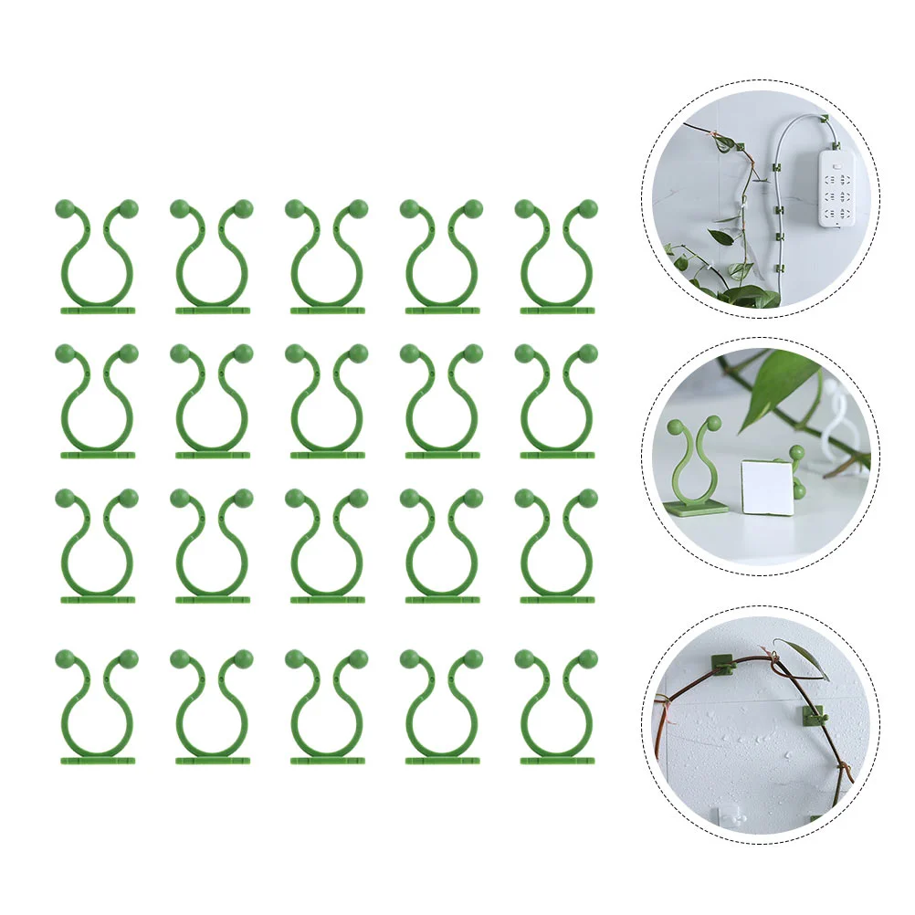 

80 Pcs Holder Green Plant Fixer Hook Indoor House Plants Plastic Fixture Supply