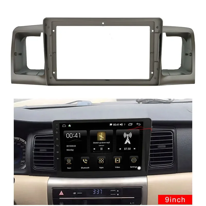 9 Polegada Car Fascia Para TOYOTA Corolla EX 2007-2012 One / Double Din Car Dvd Quadro Adaptador Painel In-dash Instalação de Montagem