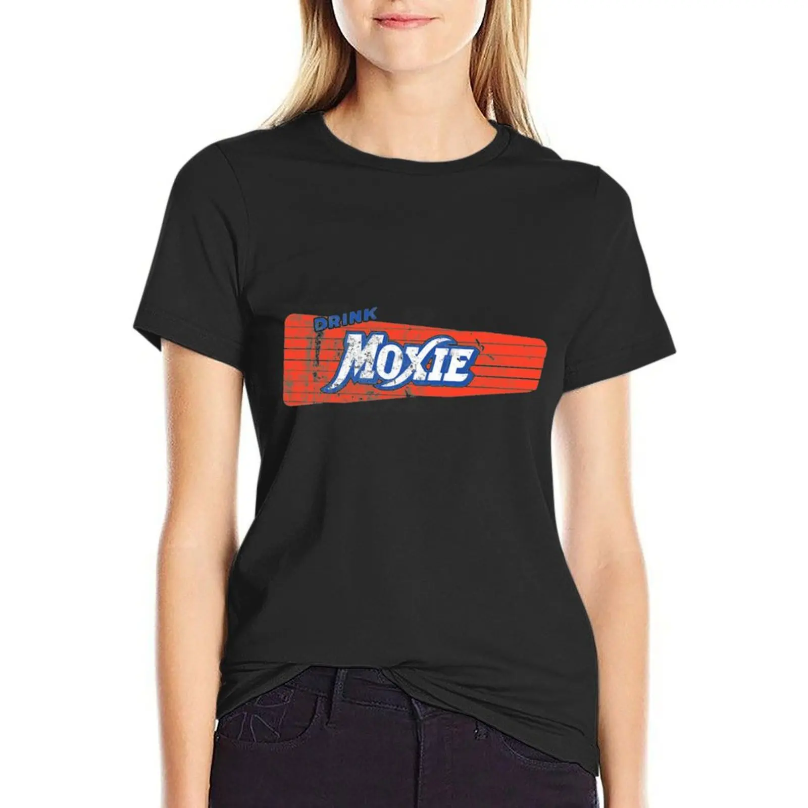 

Moxie T-ShirtDrink Moxie T-shirt Short sleeve tee hippie clothes Women's summer blouses 2024