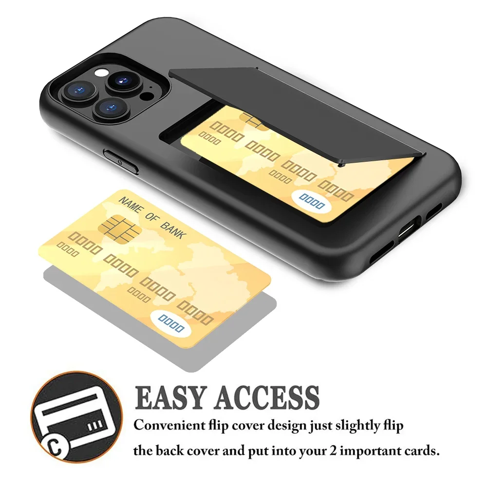 Premium Credit Card Protective Wallet Case – Sleek and Secure Design, Durable Phone Cover
