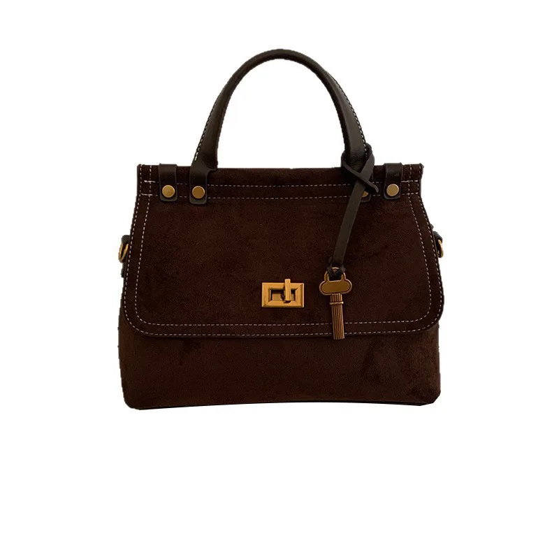 2025 Luxury Brand Rodeo Bags Leather Brown Suede Totes Gold Buckle Shoulder Fashion Women Handbag