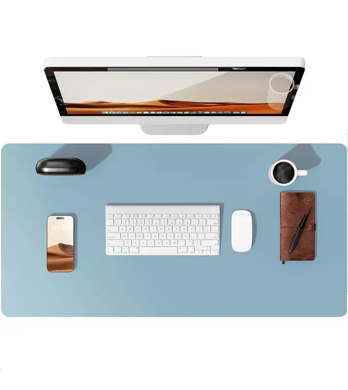 Large Mouse Pad,Office Desk Mat, Leather Desk Pad Protector, Non-Slip PU Leather Desk Blotter, Laptop Desk Pad - Image 20