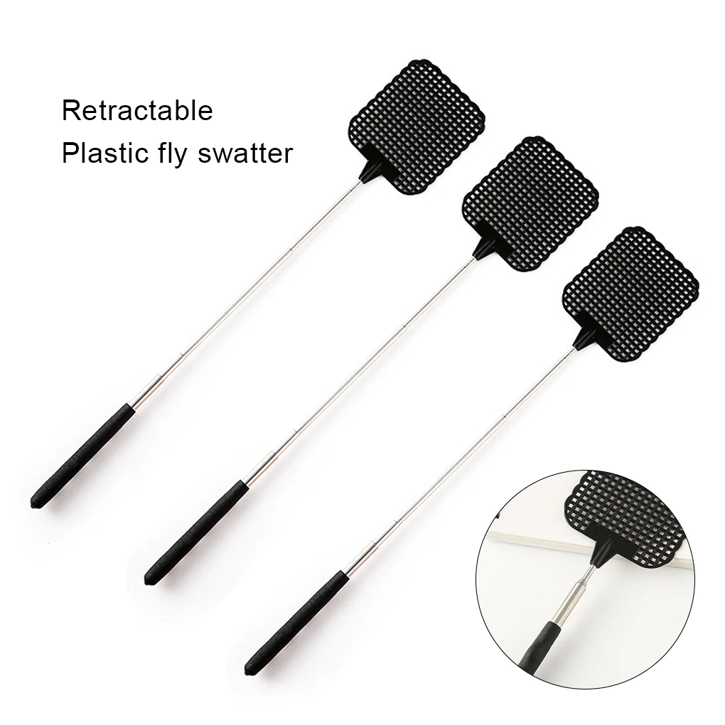Telescopic Mosquito Swatters Lightweight Fly Swatter Flyswatter Wear-resistant Mesh Flies Trap for Easy to Use