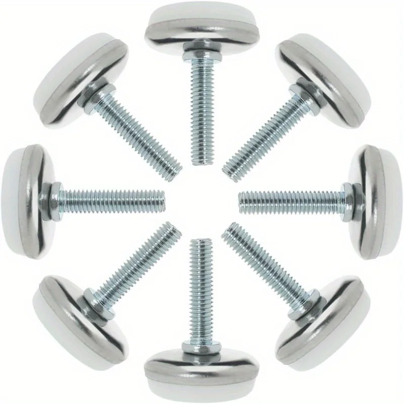 8-Pack Adjustable Furniture Glide Leveling Feet Pads