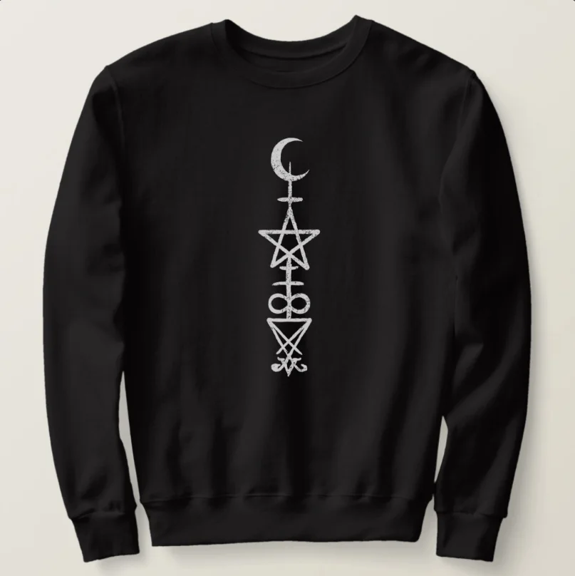 

Occult Satanic Pentagram Sigil of Lucifer Leviathan Cross Sweatshirts 100% Cotton Comfortable Casual Mens Clothing Streetwear