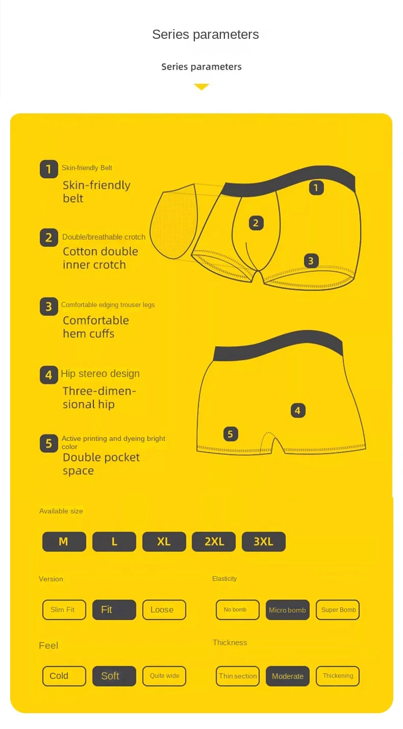 3Pcs Underwear Men's Boxer Shorts Sexy Panties Cotton Boxers Man Underpants Male Shorts Homme U Convex Lingerie Wholesale Lots