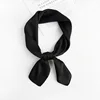 2024 Luxury Brand Silk Square Plaid Scarf Women Solid Neck Hair Tie Band Soft work neckerchife  Hijab Head Female Foulard 4