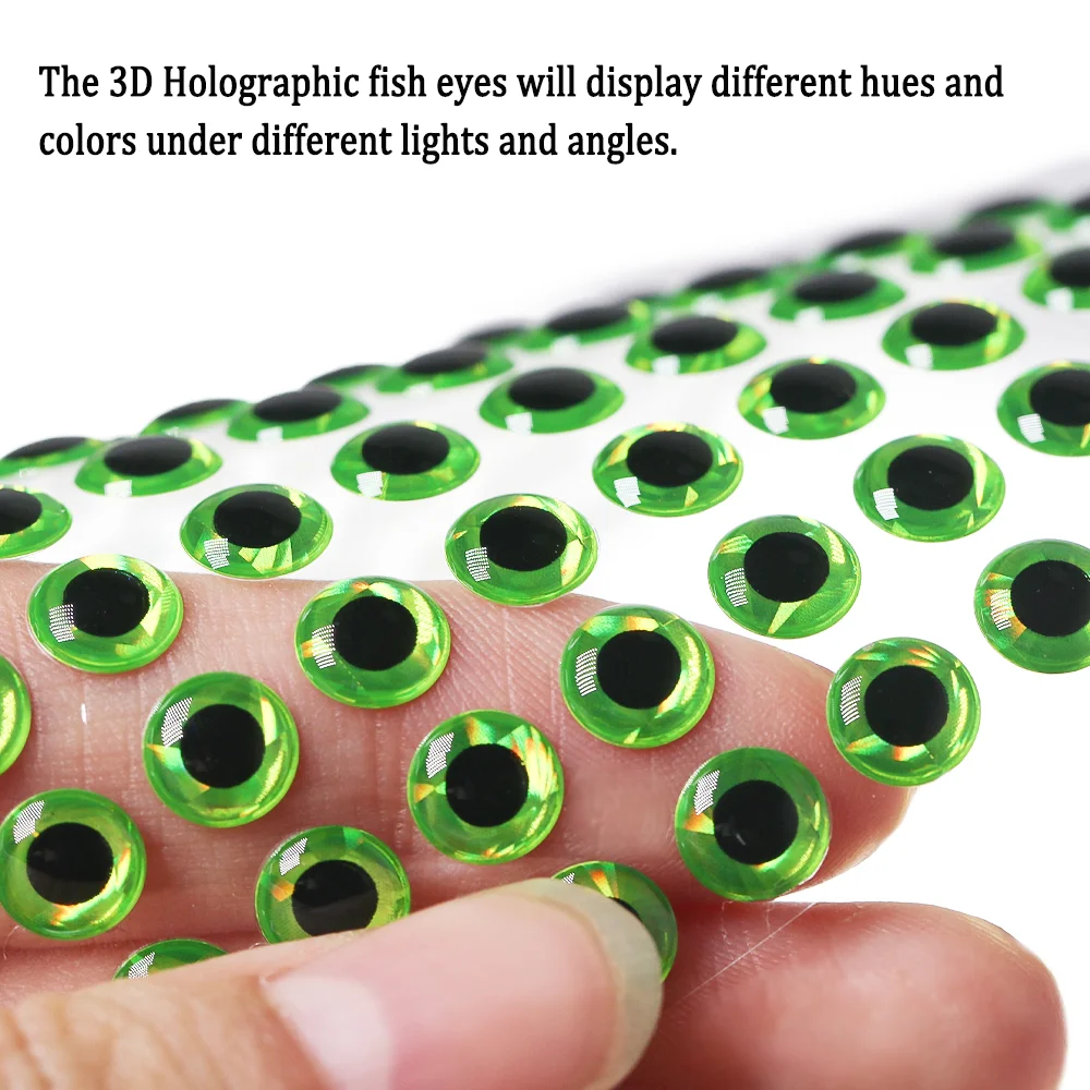 Description Picture 5 of itemHolographic 3D Epoxy Fish Eyes Simulation Fly Fishing Lure Streamer Fly Minnow Bait Artificial DIY Eye Fishing Tackle 2mm-18mm