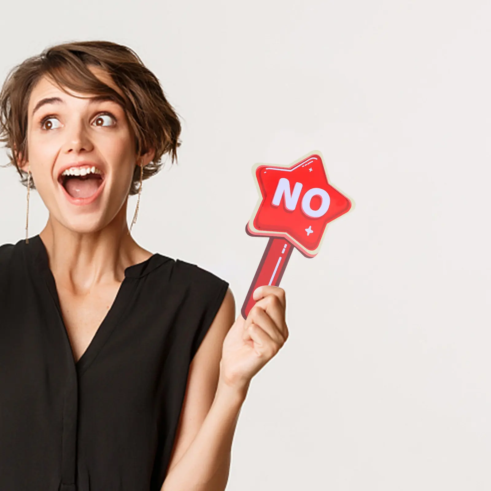 2개 교실용 투표 패들 양면형 예/응답 흰색 휴대용 평가판 인터랙티브 답변판 투표 게임