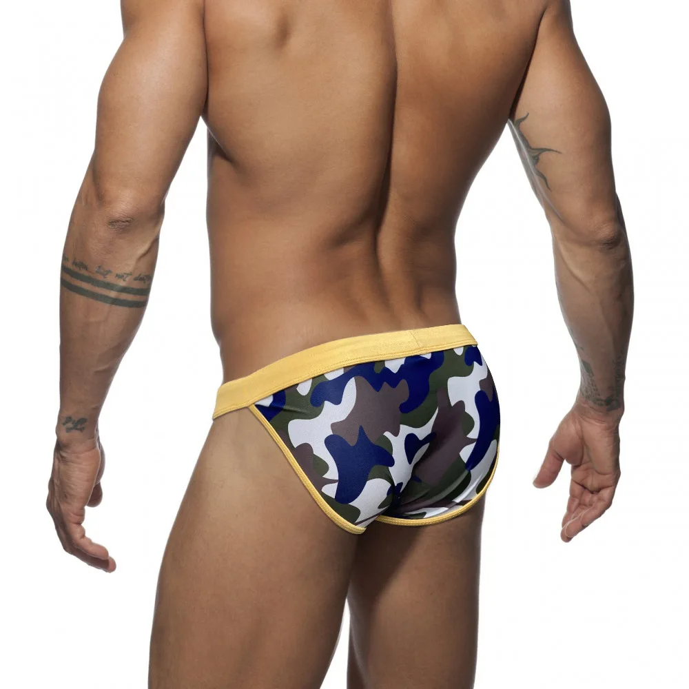 High Leg Pouch Thong Swimwear Bikini Mens Swim Briefs Camouflage Male Swimsuits Man Swimming Suit Trunk for Man Beach Sport Wear