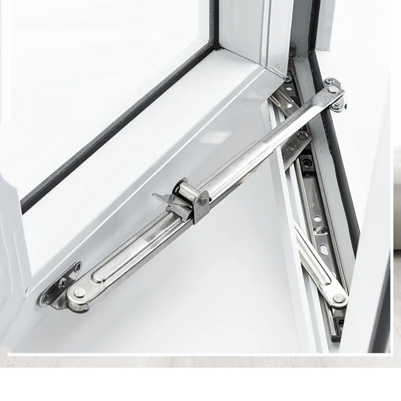 Window Wind Brace Hinge Glass Stopper Stainless Steel Safety Lock Buckle Sliding Door Bracket Strut Locator Hardware Part