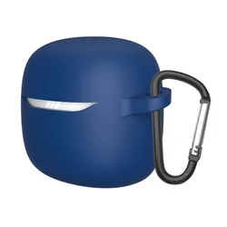 Silicone Earphone Case with Hook Protector - Anti - Drop, Anti - Scratch Protective Cover (Blue)