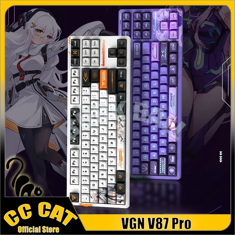 

Pre Sale VGN V87 Mechanical Keyboard Gaming Keyboards 3 Mode 2.4G/Bluetooth/Type-C Keyboard Hot Swap Custom Gasket RGB Backlight